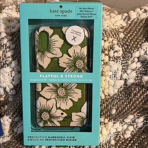 Kate Spade White and Green Floral iPhone X Case